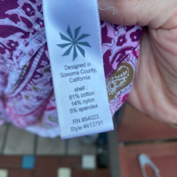 Athleta Laguna Plum Paisley Long Sleeve Drawstring Cover up - Picture 5 of 5